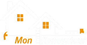 Logo Entreprise Mon rénovateur Blanc